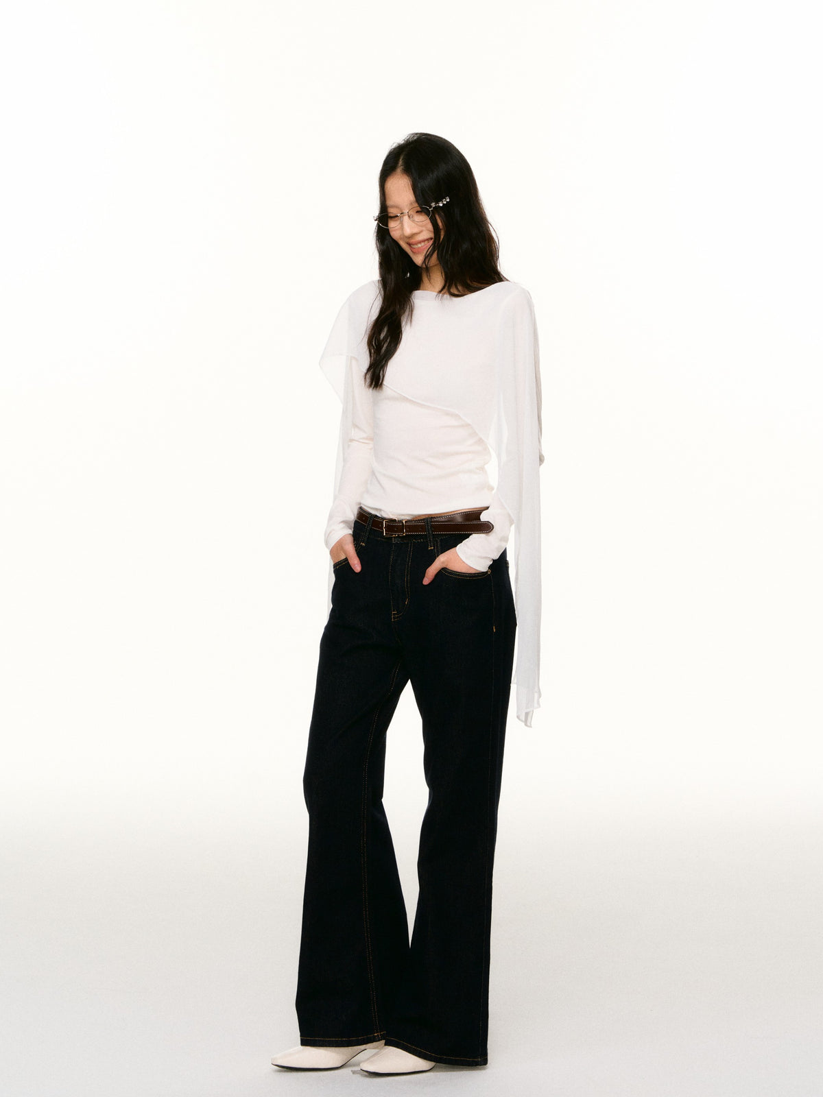 LAFREEDOM LAF360815 Washed Straight-Leg Jeans