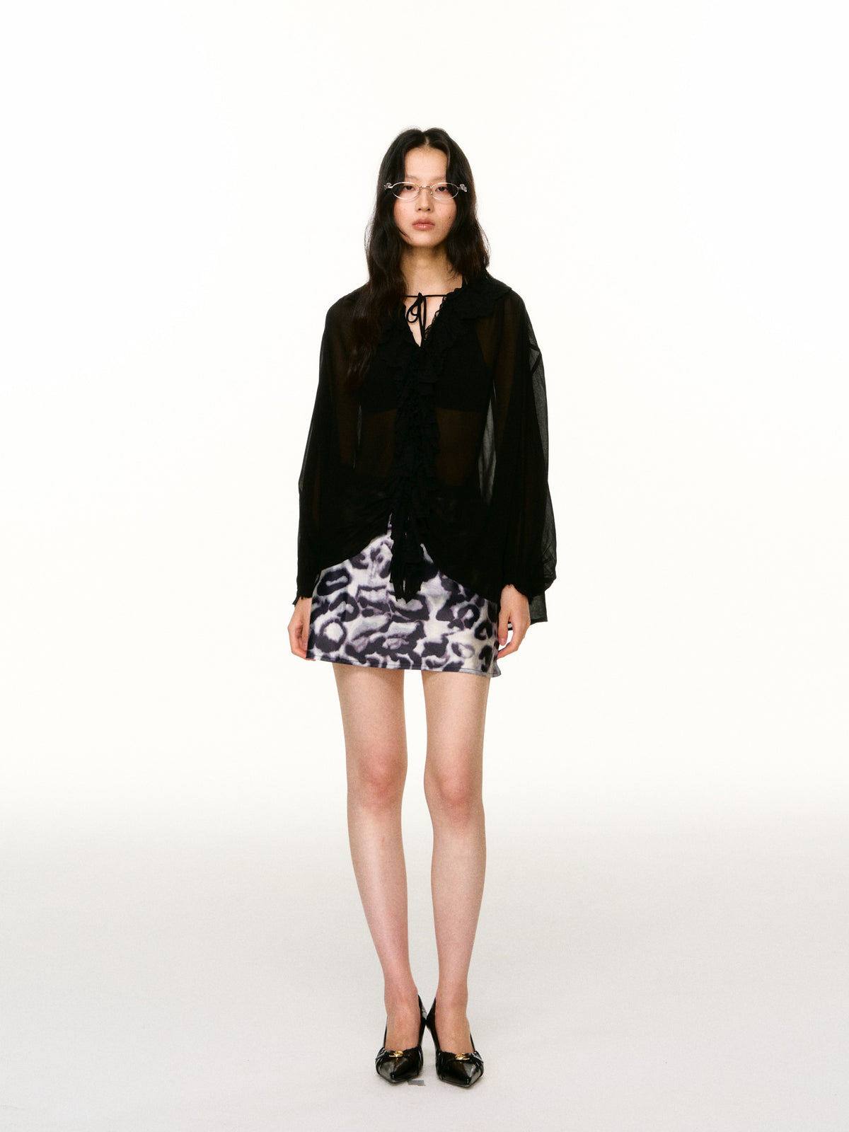 LAFREEDOM LAF360803 Lace Ruffle Blouse