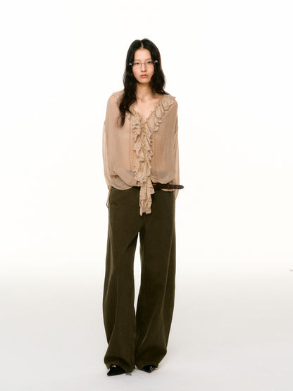 LAFREEDOM LAF360818 Casual Curved-Blade Pants