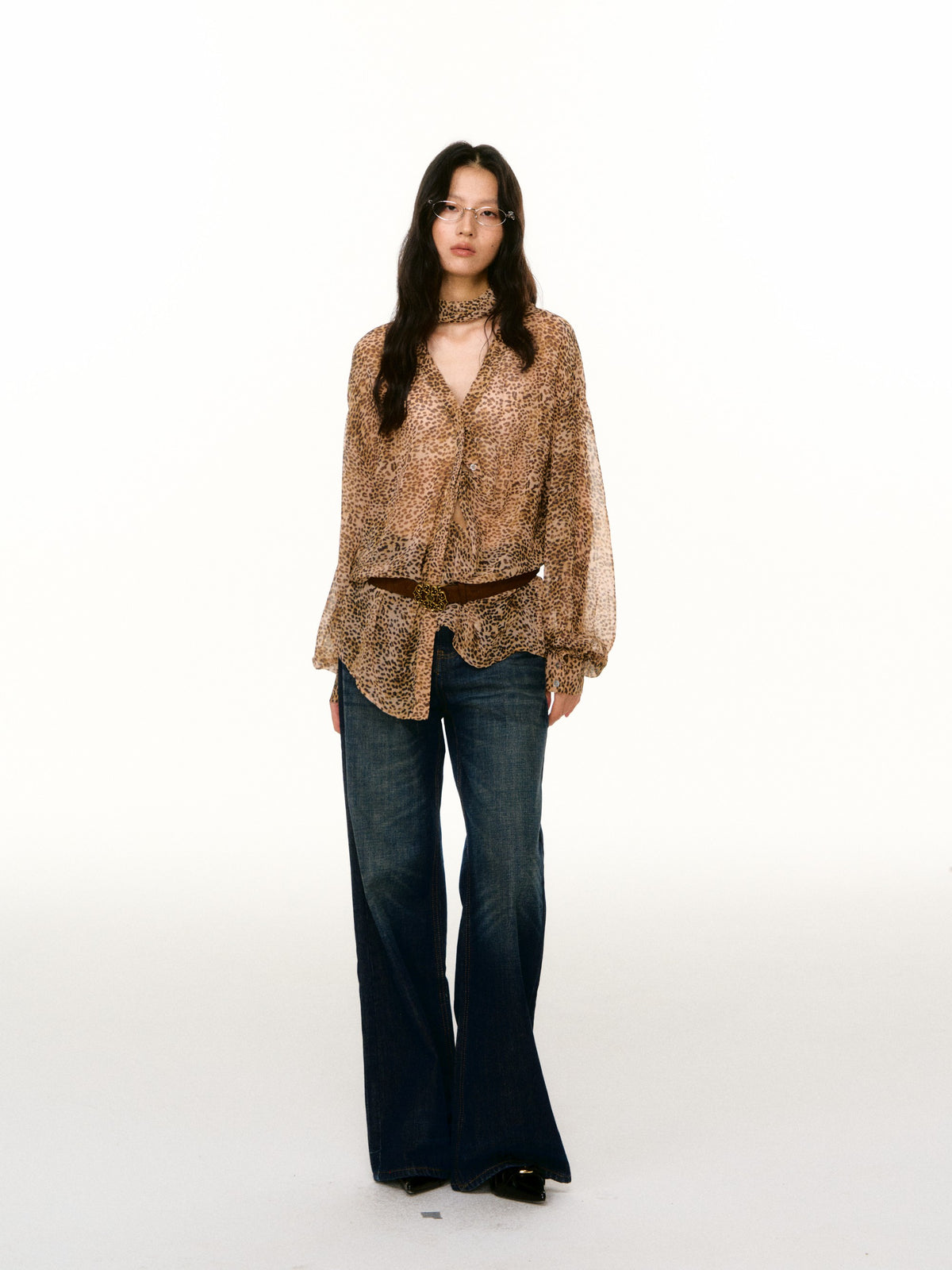 LAFREEDOM LAF360806 Tie-Neck Long-Sleeve Shirt