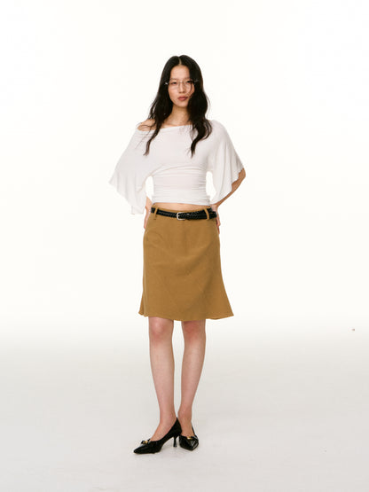 LAFREEDOM LAF360801 Asymmetric Bud-Sleeve T-Shirt
