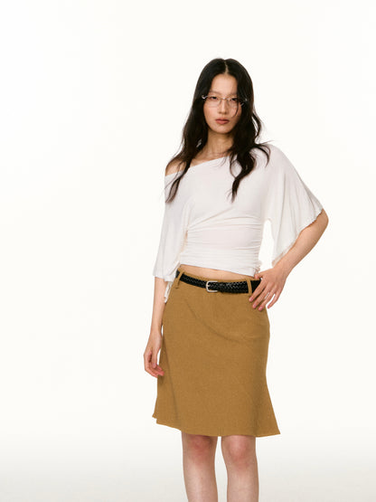 LAFREEDOM LAF360801 Asymmetric Bud-Sleeve T-Shirt