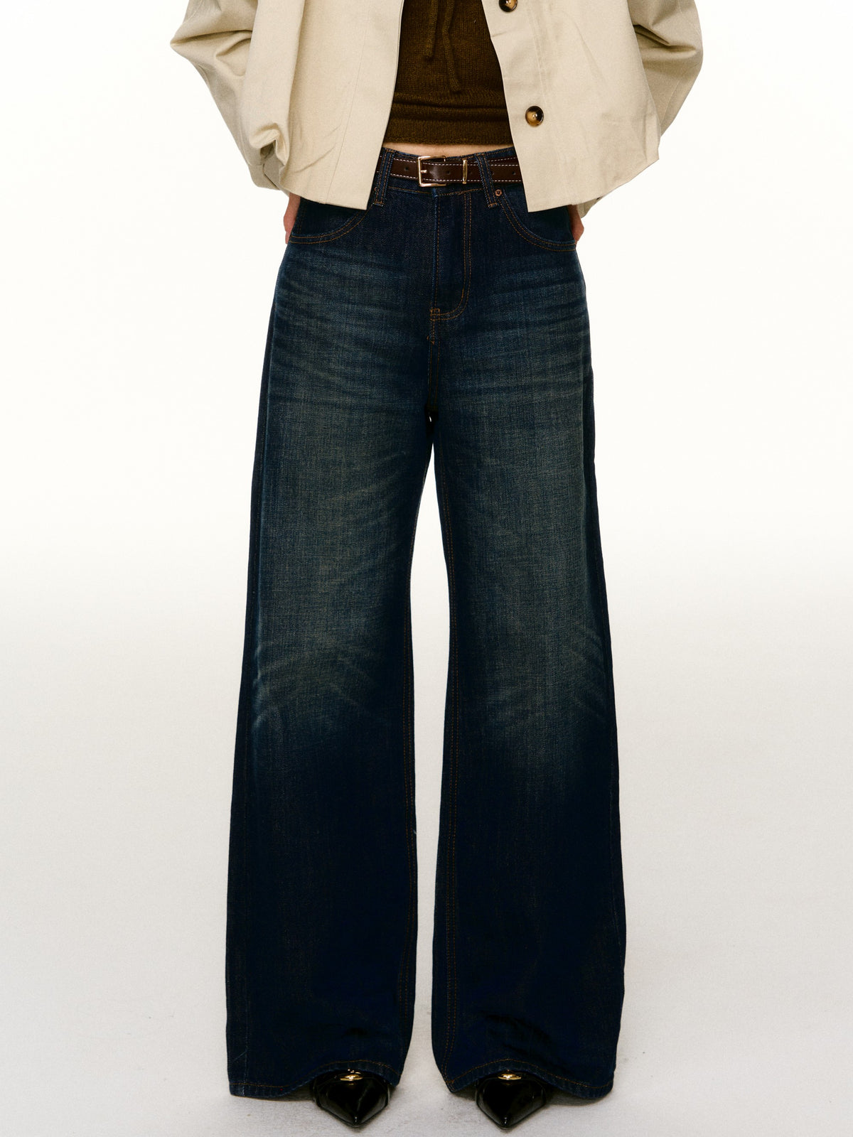 LAFREEDOM LAF360813 Straight Wide-Leg Jeans
