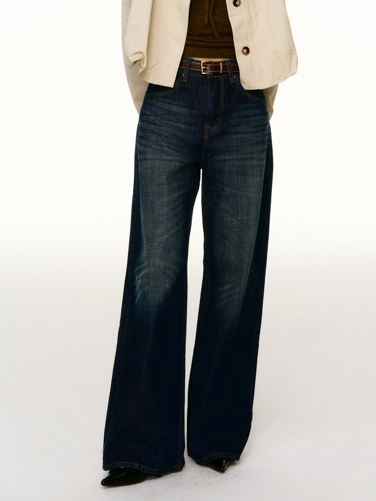 LAFREEDOM LAF360813 Straight Wide-Leg Jeans