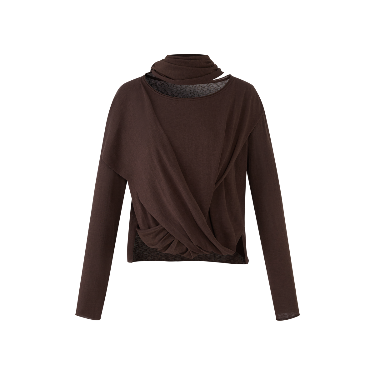 LAFREEDOM LAF360809 &amp;  LAF360810 Minimalist Cowl-Neck Knit Top &amp; Skirt