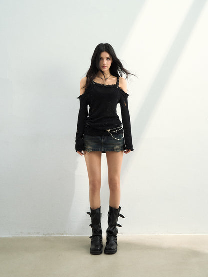 VIA PITTI VIAAK947 Woolen fabric camisole top