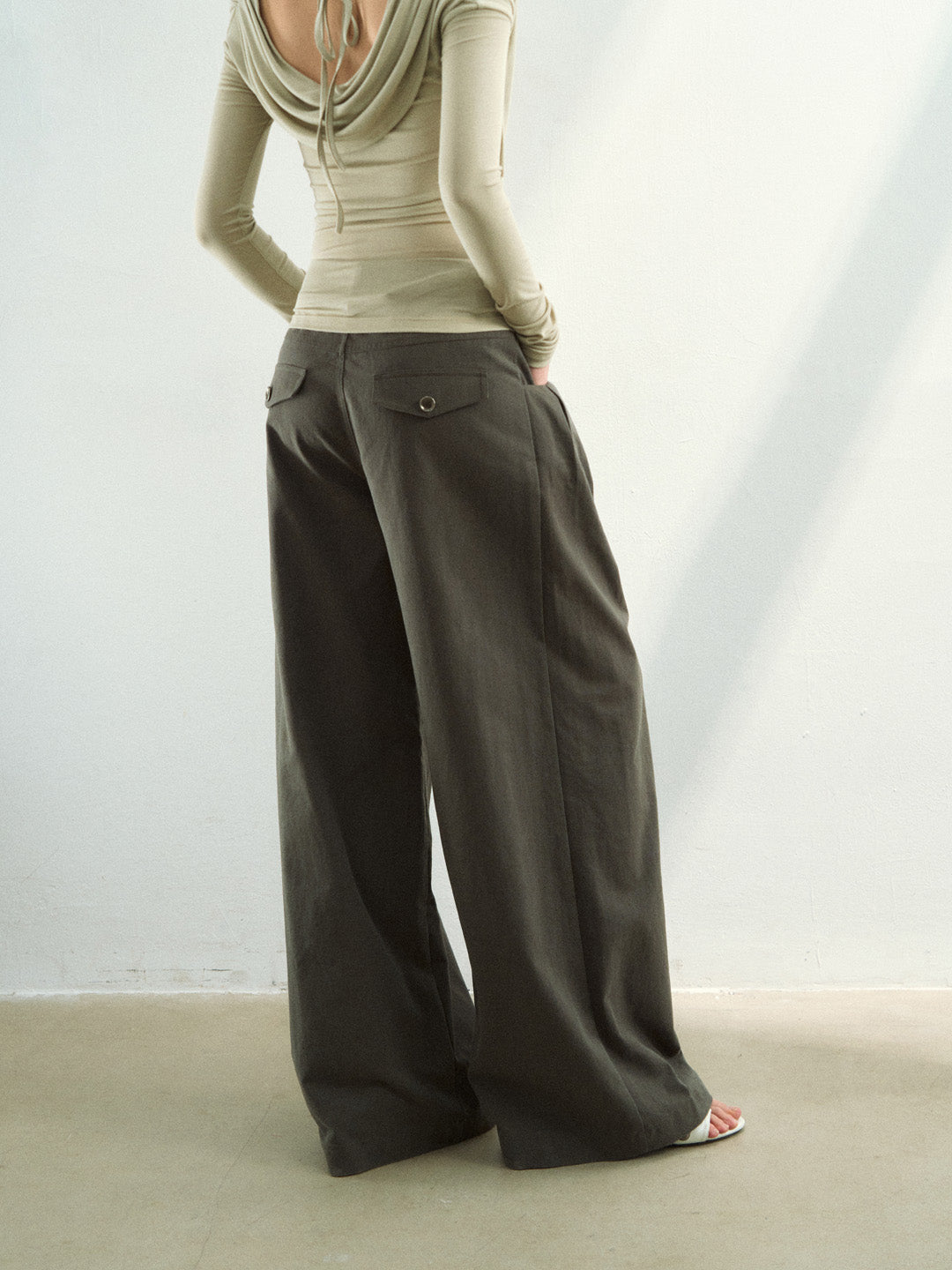 VIA PITTI VIAAP796 Folded loose fit casual pants