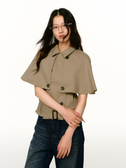 LAFREEDOM LAF360814 Double-Breasted Detachable Cape