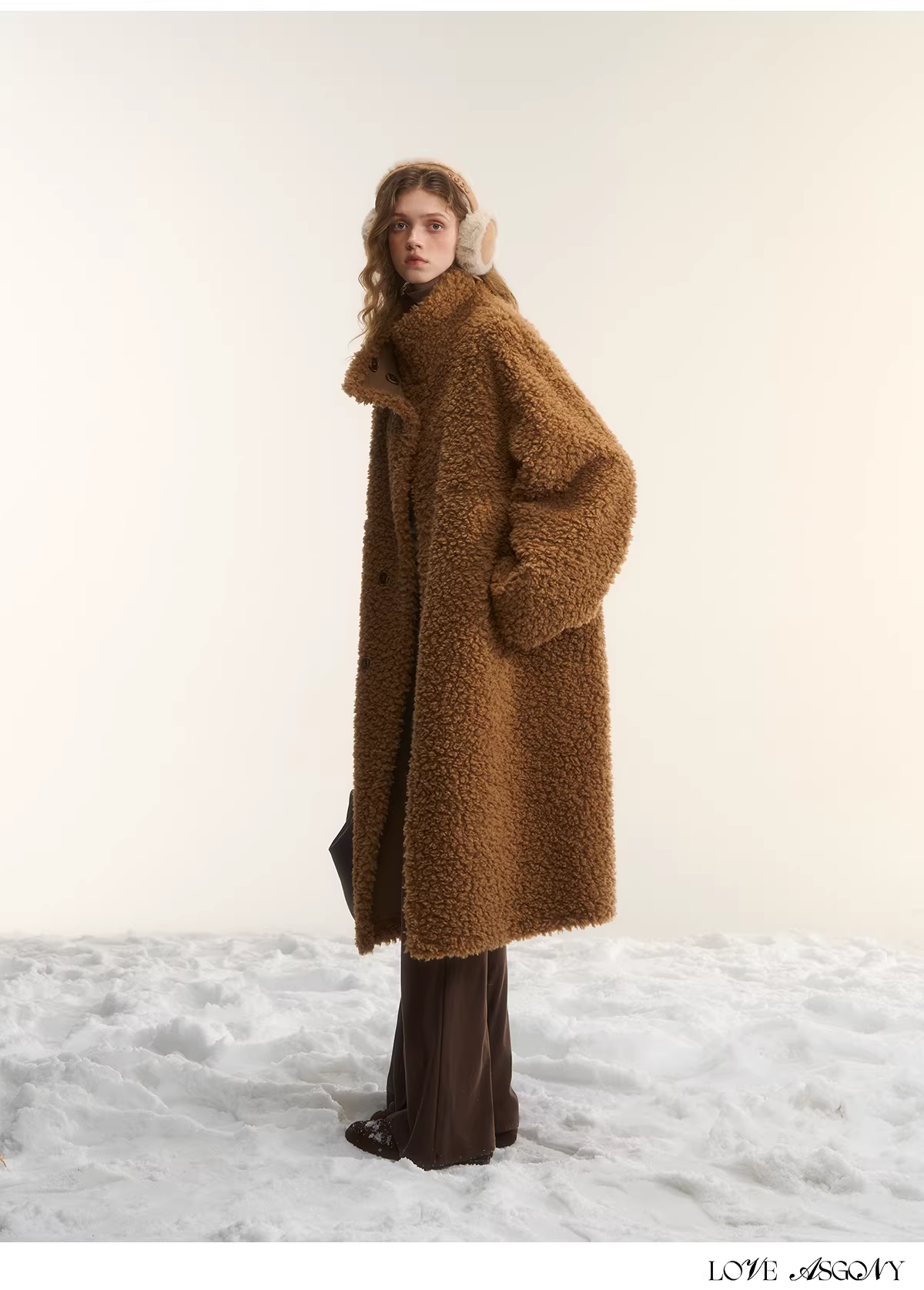 AsGony ASG25560 double-sided long sherpa coat(2color)