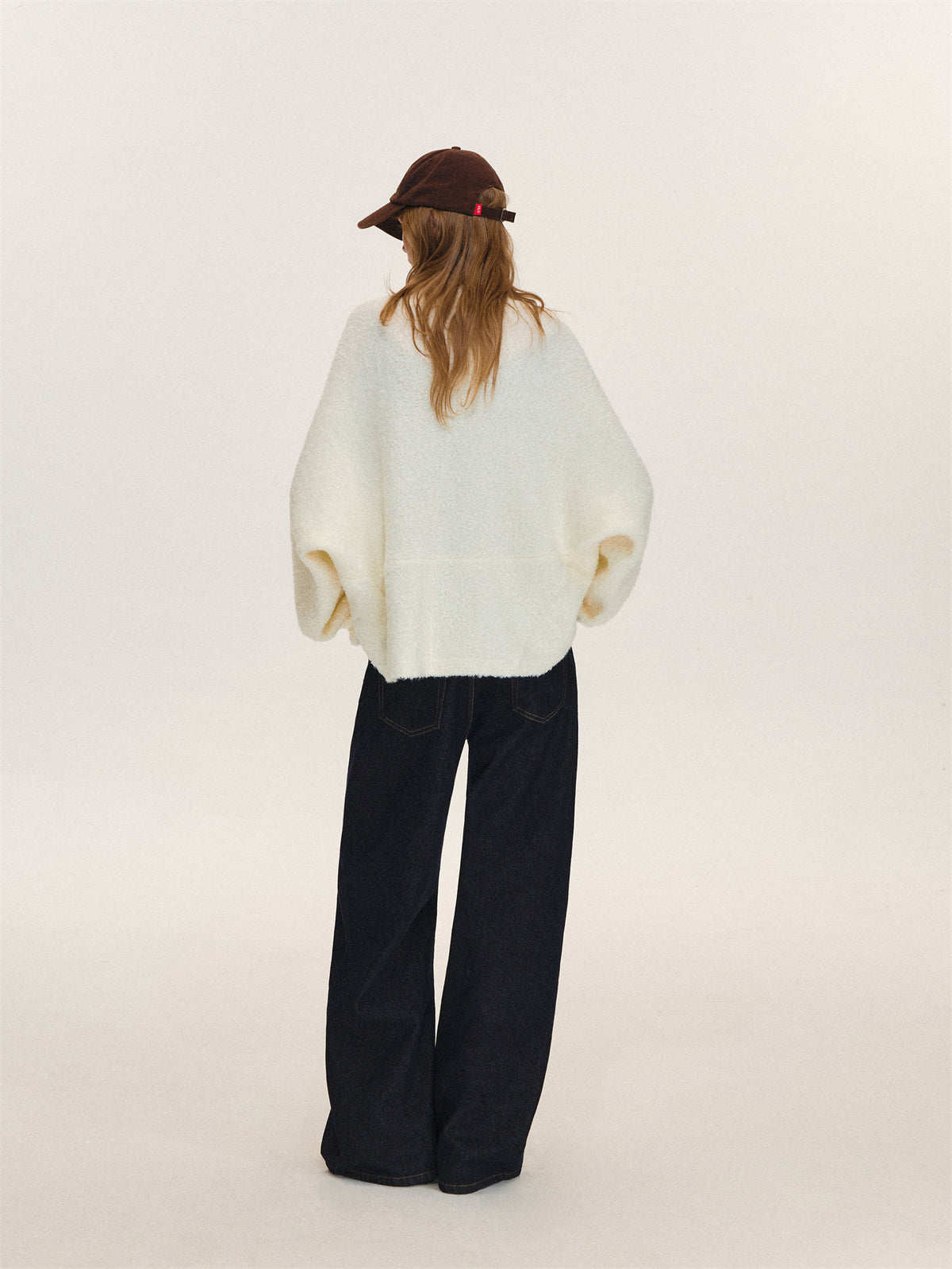 Asgony ASG26568 Soft Loop-Yarn Batwing Cardigan