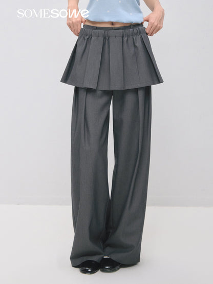 SOMESOWE S2609023 Removable suit pleated skirt pants