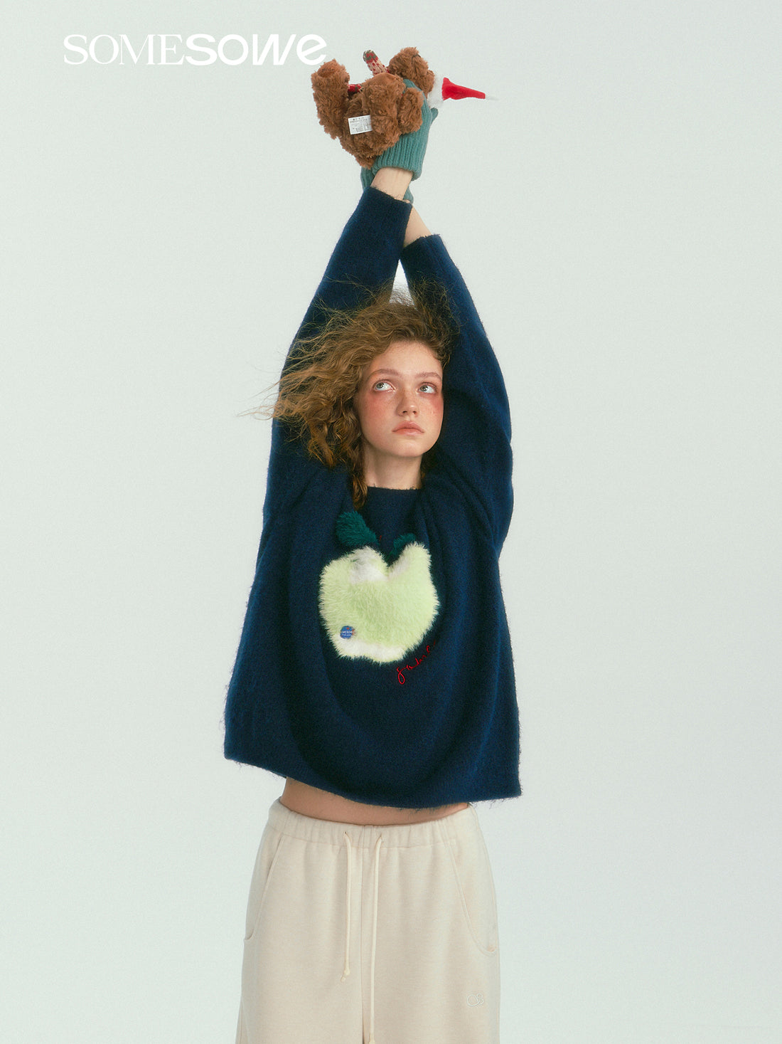 SOMESOWE S2407277 Fun Apple cloud sweater