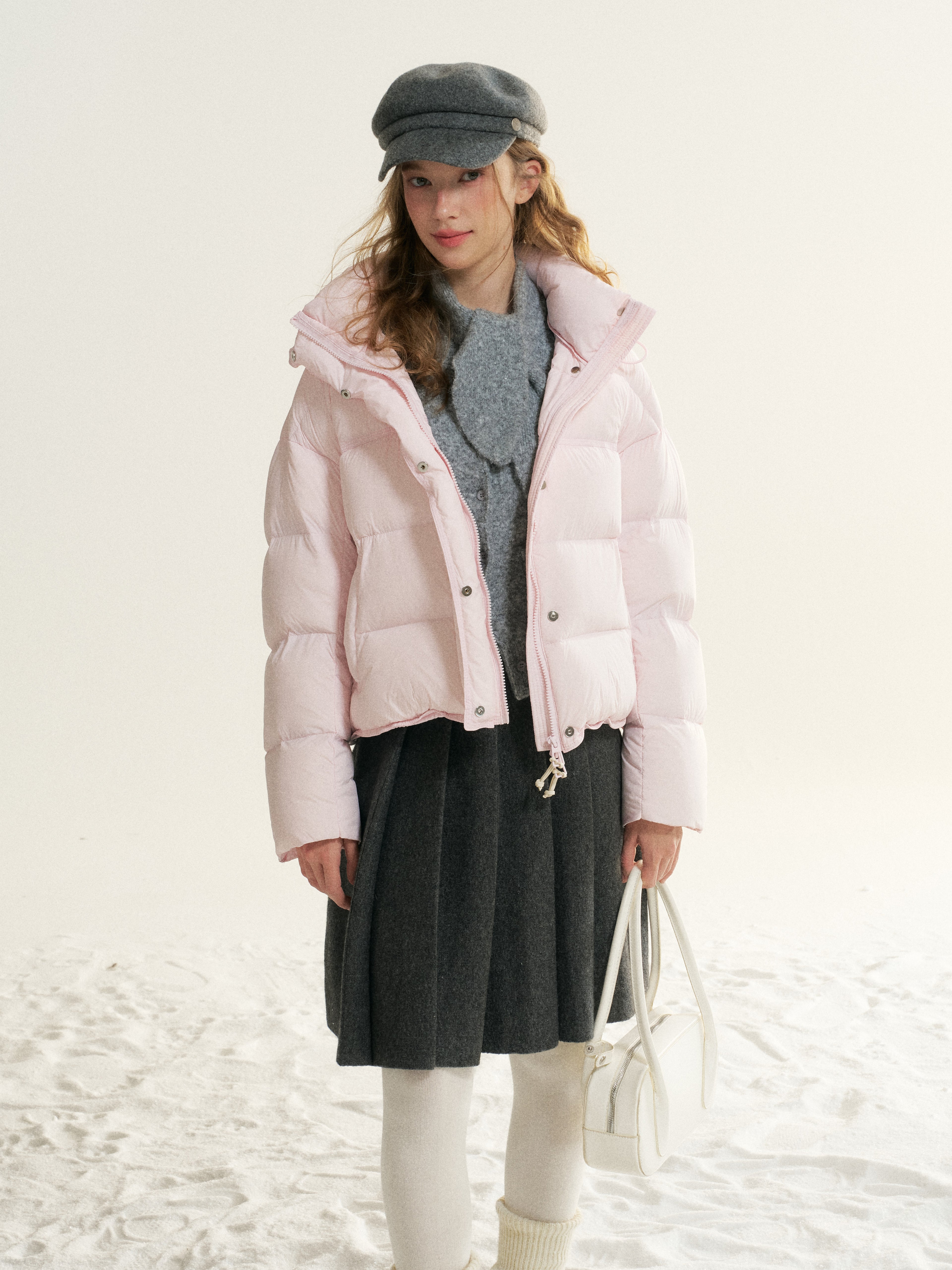 16DEWS 16D25521 Detachable Scarf Collar Knitted Top