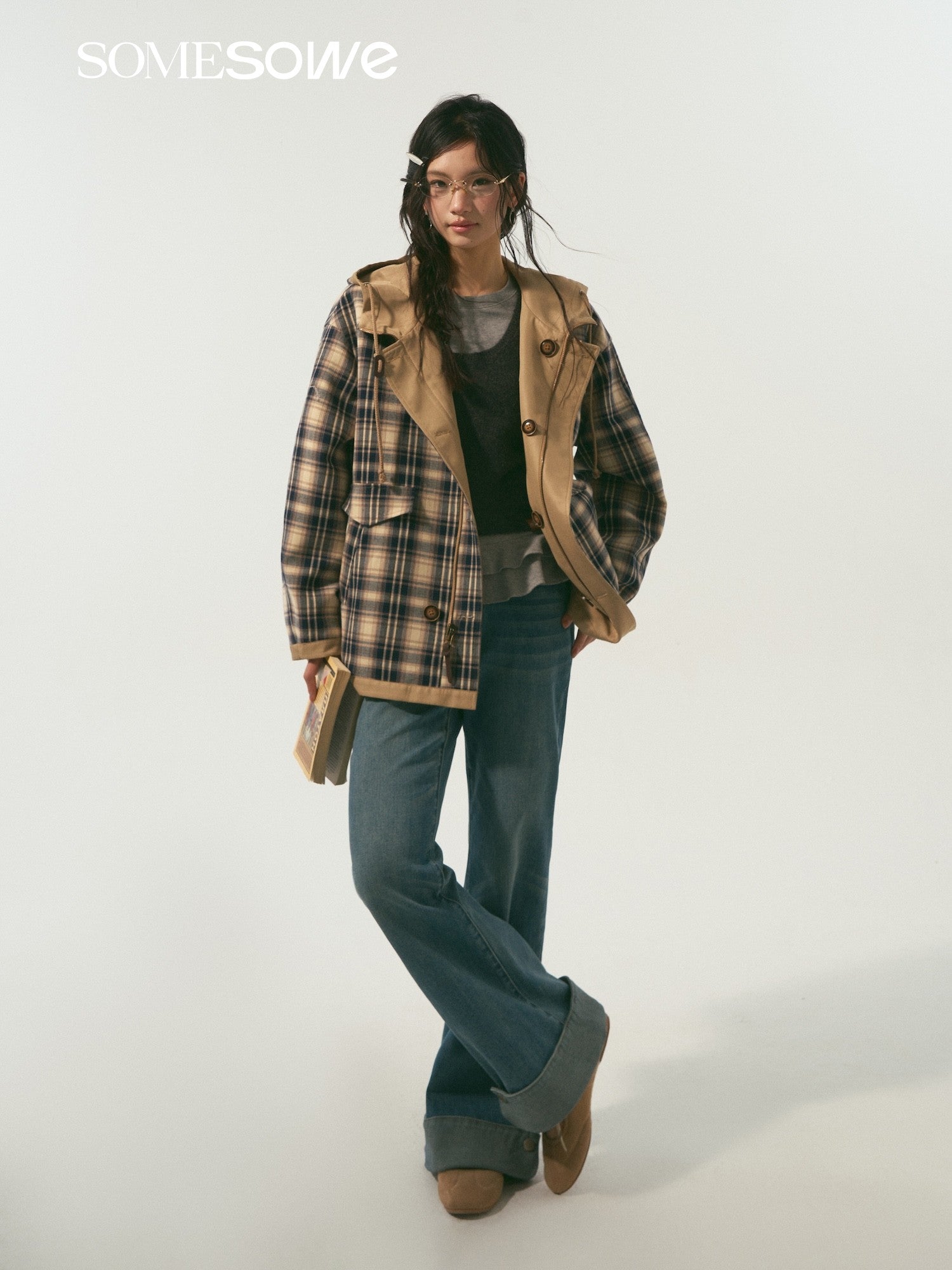 SOMESOWE S2508334 Double sided hooded jacket