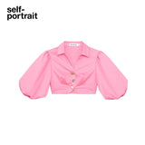 Self-Portrait Rose Pink Bubble Top