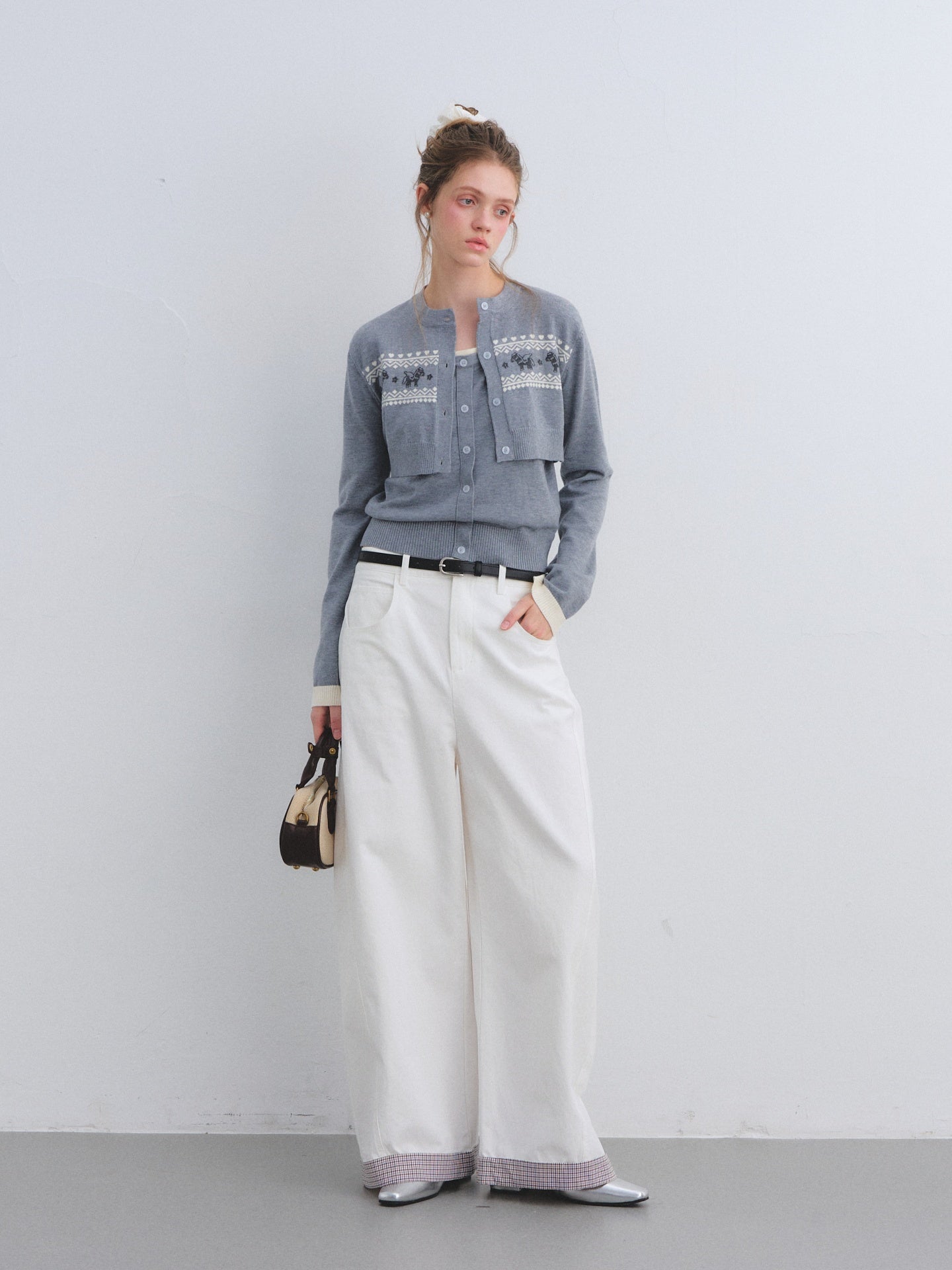 AsGony ASG25639 Little Pony Knitwear Two-Piece Set