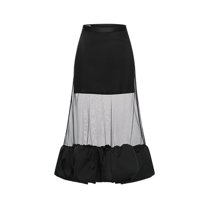 SHEERLUCK SLTZ25104 Strap waist fish tail skirt set (2color)