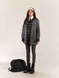 AsGony ASG24527 Tweed Grey Coat