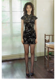 FINDYAWINGS Silver Black Cheongsam(2length)