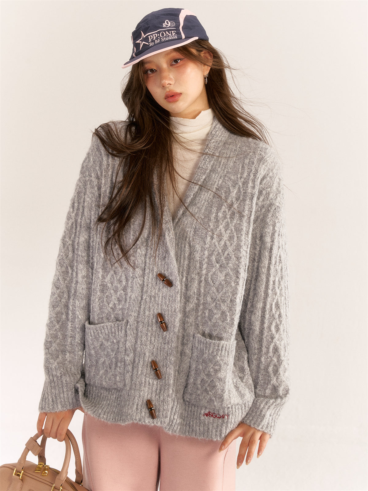 AsGony ASG24529 Hoodie Cardigan(2color)