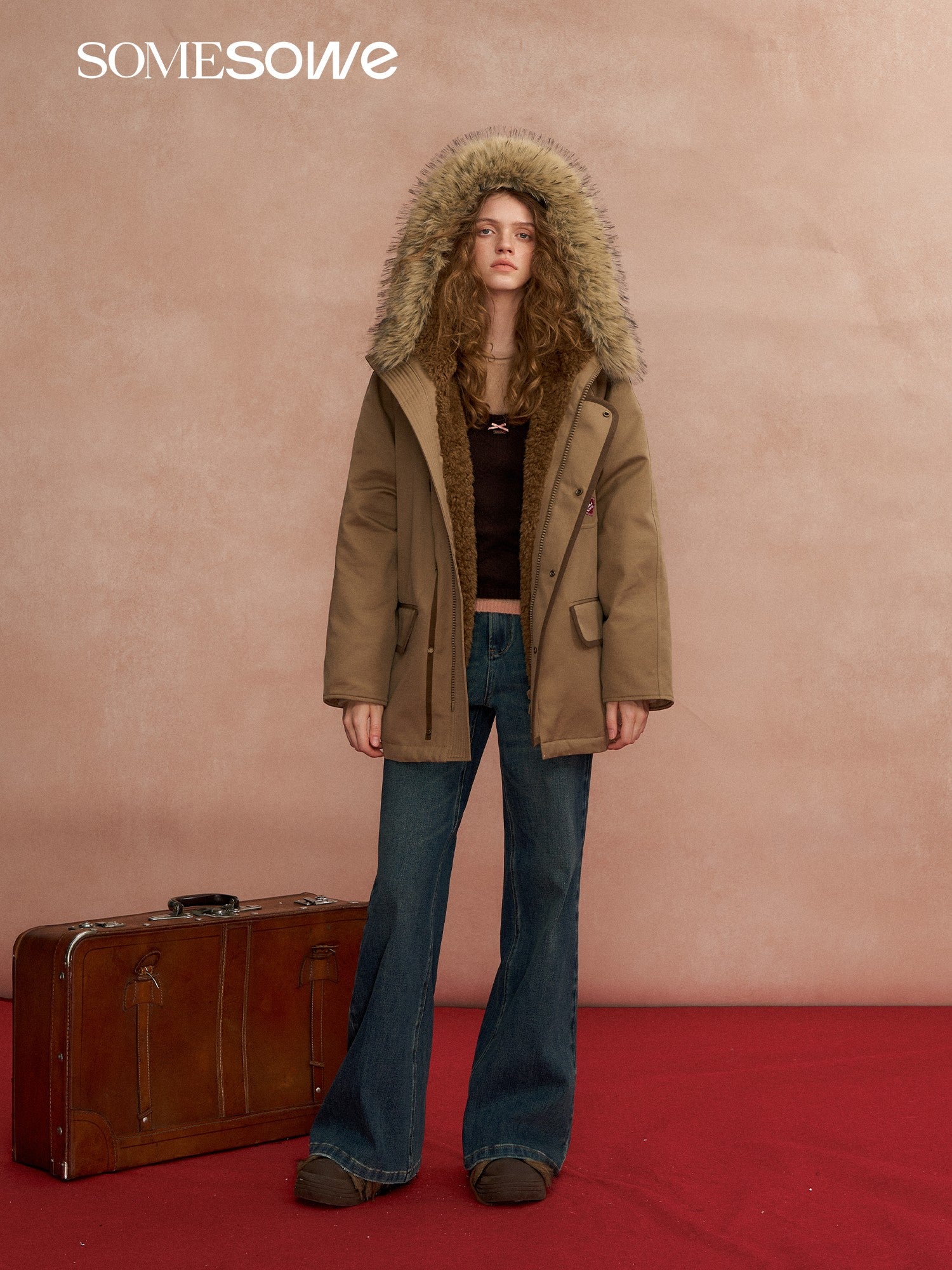 SOMESOWE S2508291 Hooded workwear Parker down jacket