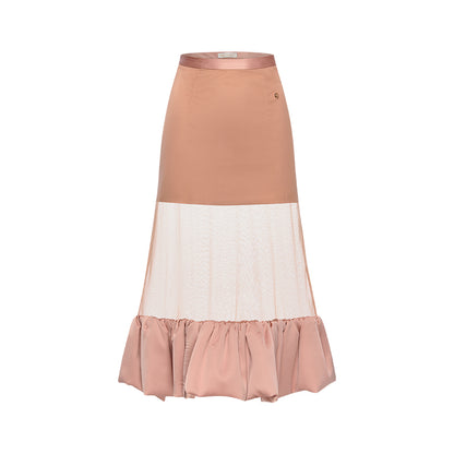 SHEERLUCK SLTZ25104 Strap waist fish tail skirt set (2color)