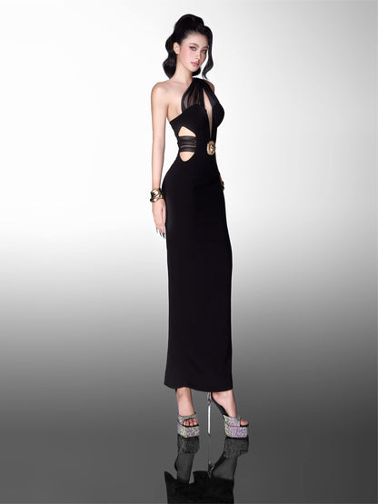 Glam Doll [Best Seller] cross-shoulder long dress