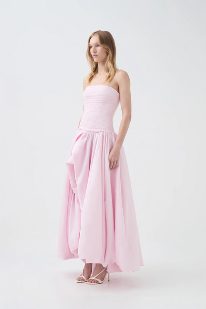 Aje Violette Bubble Hem Maxi Dress(Pastel pink)