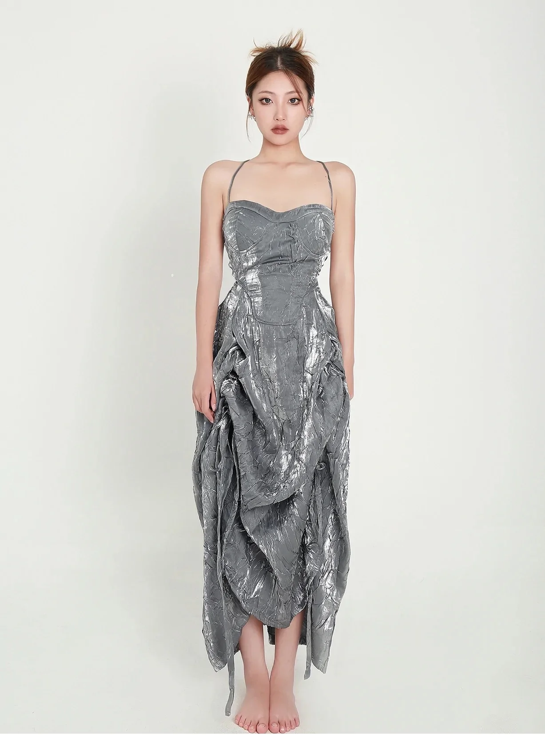 IN-STOCK CROW CREW Pearl Dress(GREY)