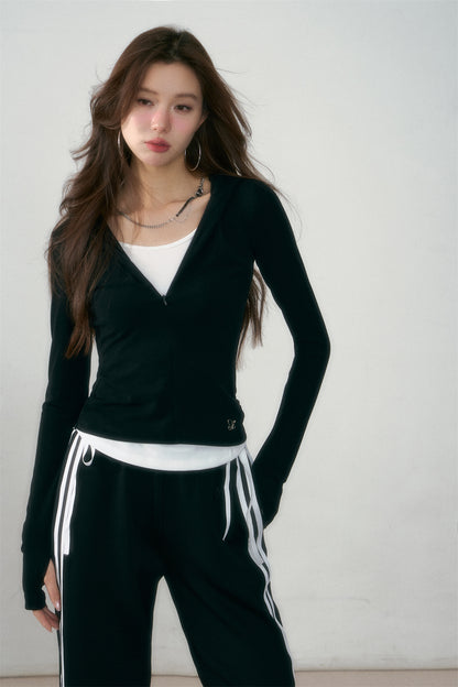 ASGONY Hoodie Slim Top(3color)