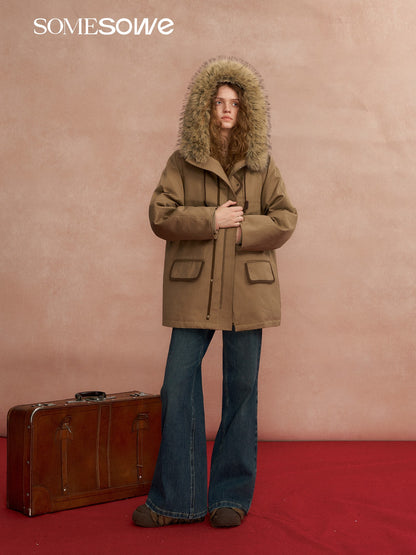 SOMESOWE S2508291 Hooded workwear Parker down jacket