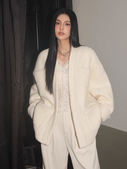 OLIVIA DUO DAWT24715 Cozy Cream Cardigan