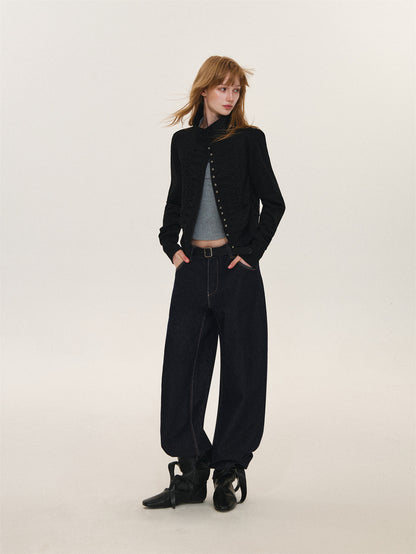 Asgony ASG26608 Suede Lace-Trim Jacket