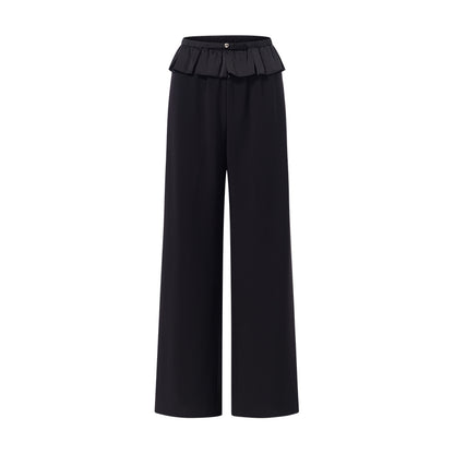 SHEERLUCK SLKZ25201 Bow hanging slim fit pants (2color)