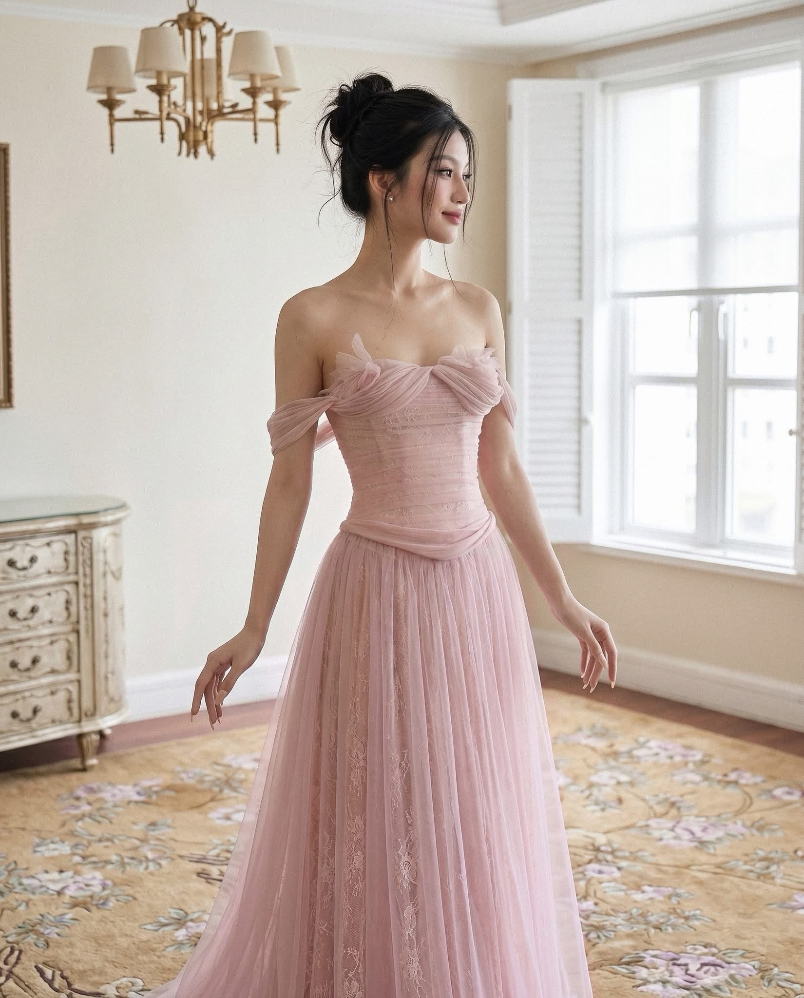 Lovelyn Rosalie Draped Gown