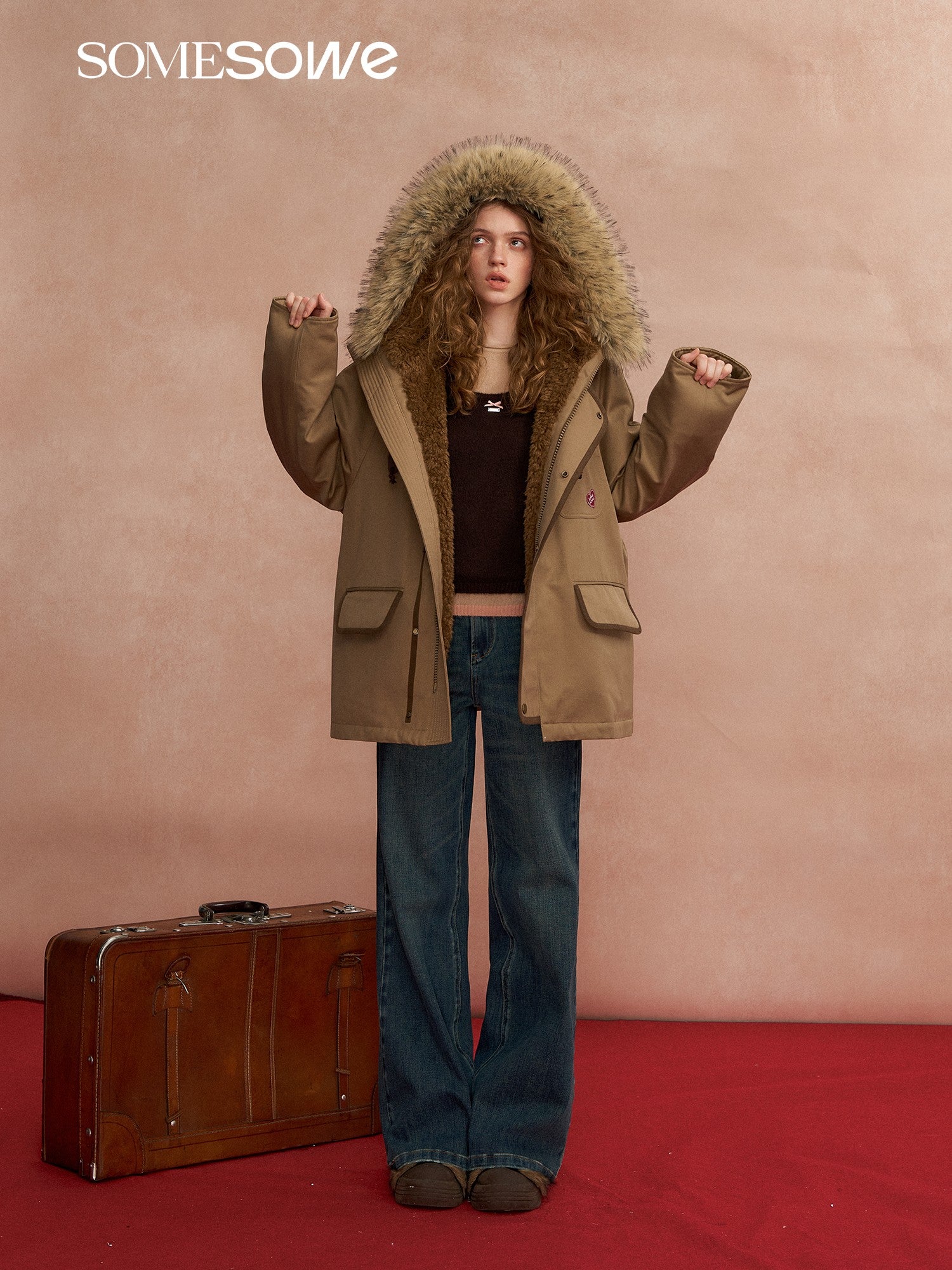 SOMESOWE S2508291 Hooded workwear Parker down jacket