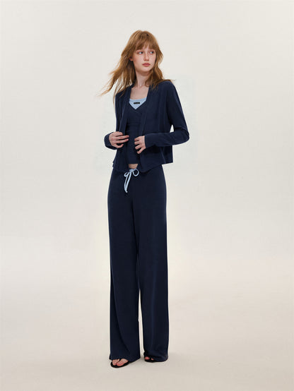 Asgony ASG26636&amp;ASG26637&amp;ASG26638 Faux-Layered Knit Set