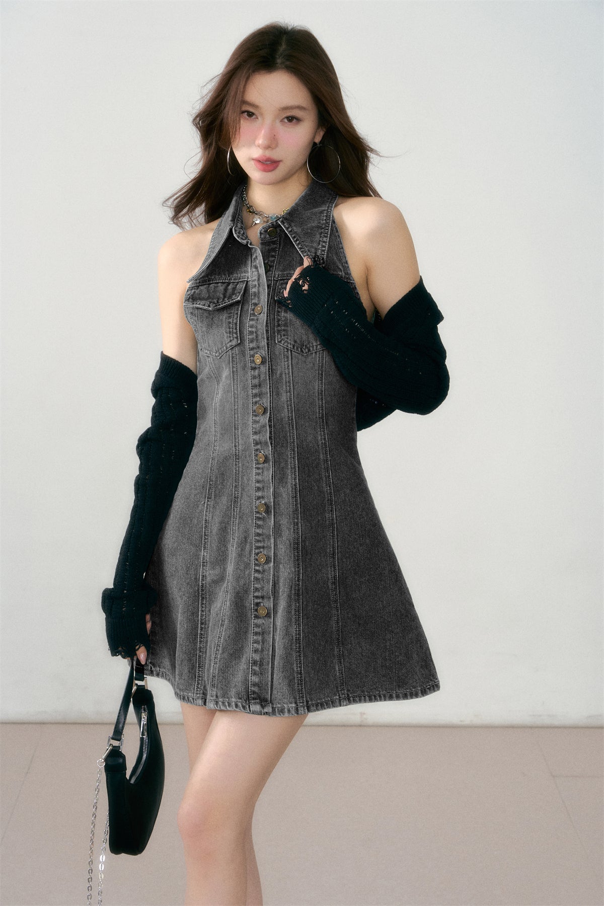 ASGONY Mini Denim Dress(2color)