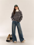 AsGony ASG24572 Stripe Cardigan(2color)