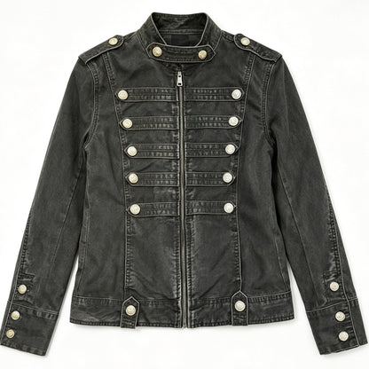 Hussar Epaulet Zip Jacket with Metal Button(2color)