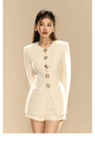 OShea 4D01Q879 Golden Button White Blazer