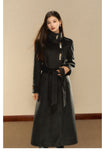 OShea 4D01Q777 Black Wrapped Maxi Coat