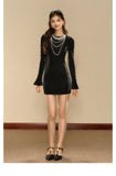 OShea 4D01L1032 Pearl Black Knit Dress