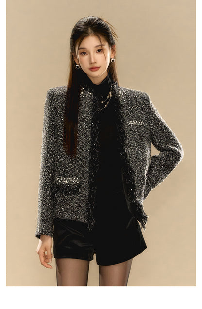 OShea 4D01Q919 Grey Tweed Coat