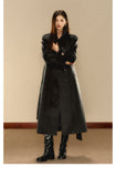 OShea 4D01Q777 Black Wrapped Maxi Coat