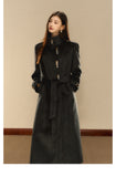 OShea 4D01Q777 Black Wrapped Maxi Coat