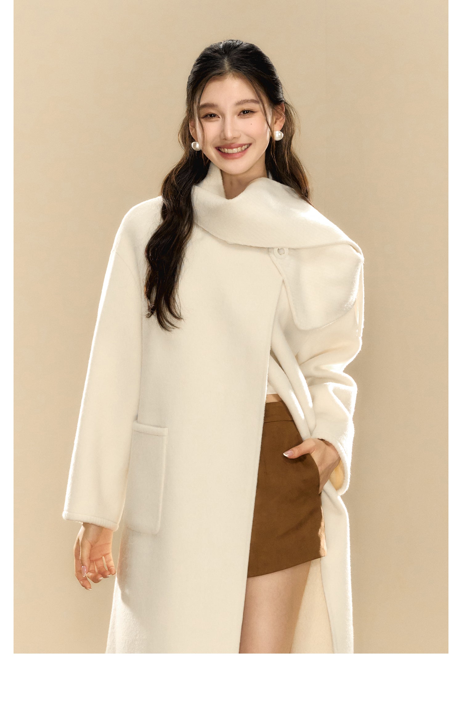 OShea 4D01Q967 Maxi Wool Coat(2color)