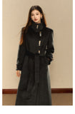 OShea 4D01Q777 Black Wrapped Maxi Coat