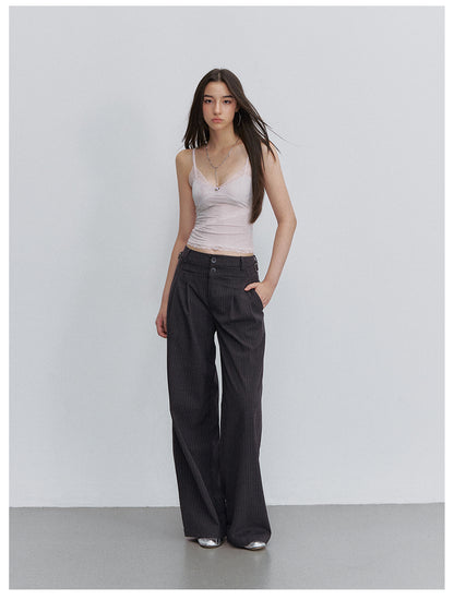 VIA PITTI VIACT6192 Lace-Panelled Acetate Velvet Camisole