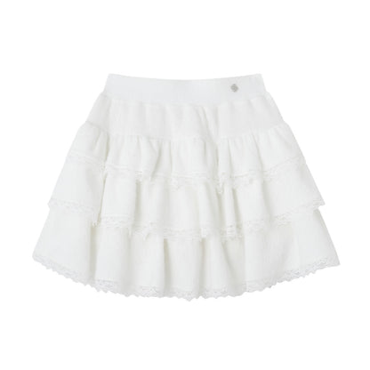 SOMESOWE S2508307 Lace patchwork fluffy cake skirt
